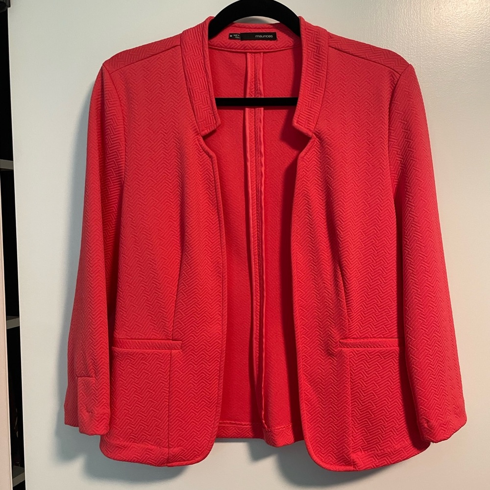 Coral business casual jacket